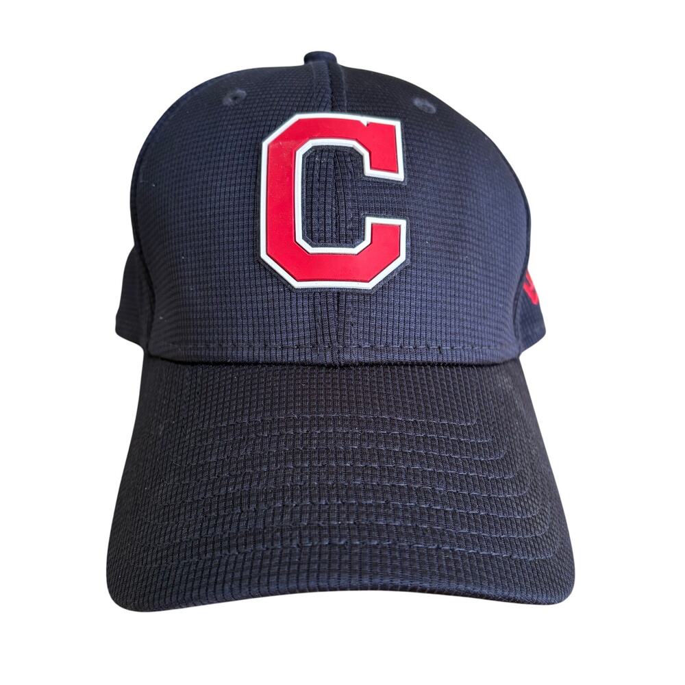 Cleveland Indians Guardians FlexFit Cap Hat New Era 39THIRTY Rubber Patch‎ S/M